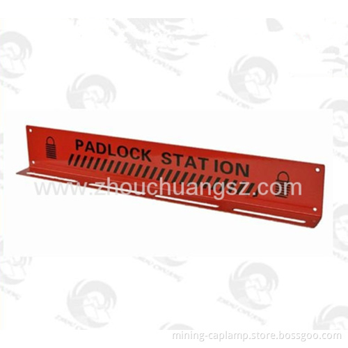 Durable Red Color Padlock Station, Steel Material